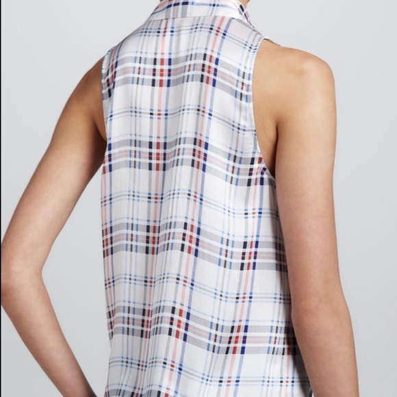 Equipment 100% silk button down plaid blouse, XS - Picture 3 of 10